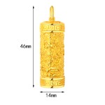 999 Pure Gold Akasagarbha Guardian Pendant - Ox & Tiger Zodiac Birth Buddha